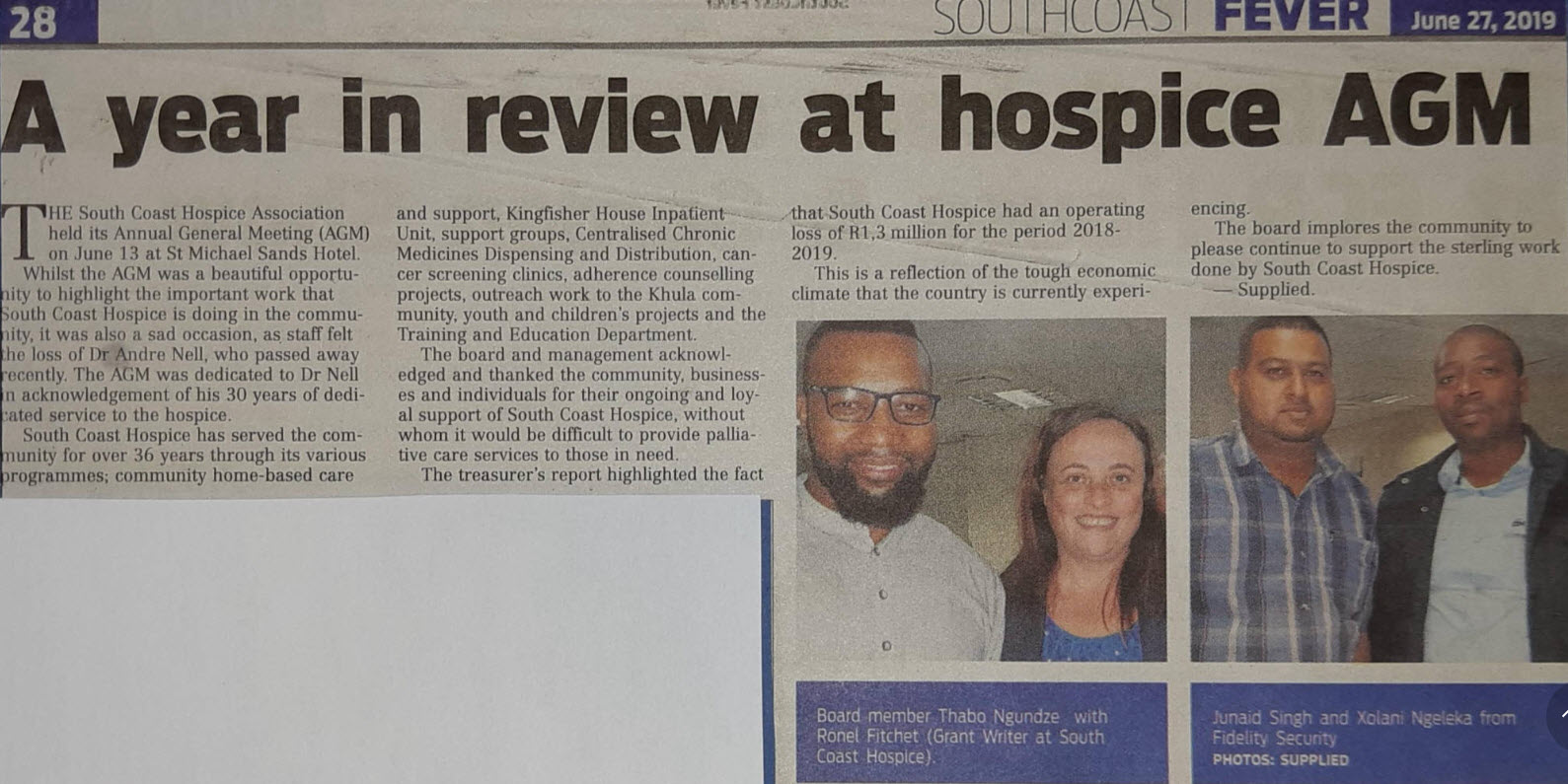 South Coast Hospice AGM July 2019 